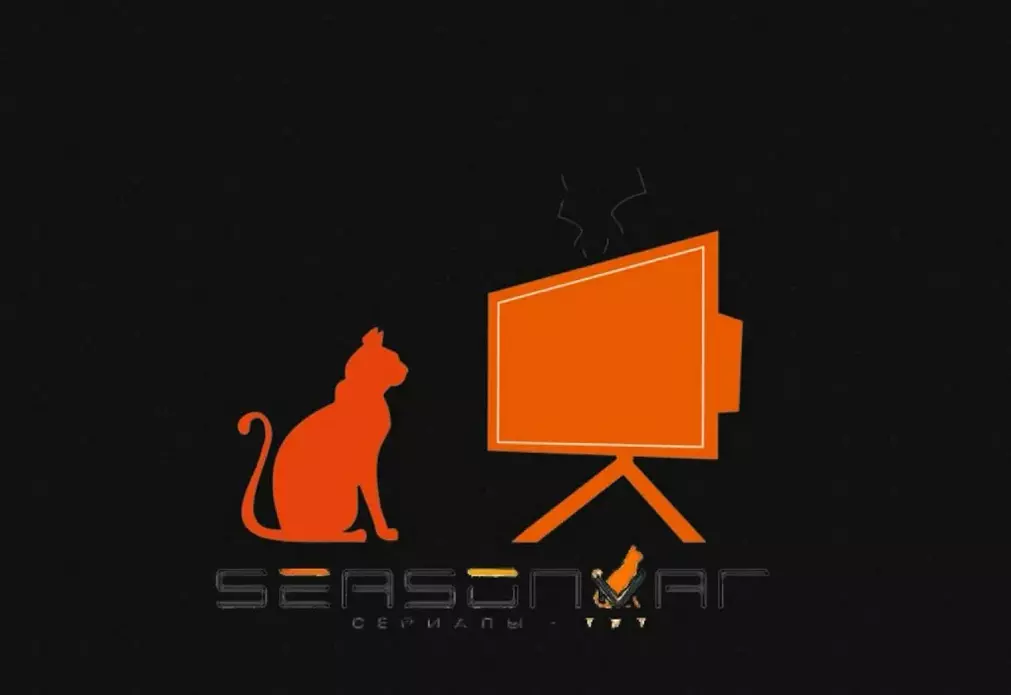 Graphic cat is watching TV